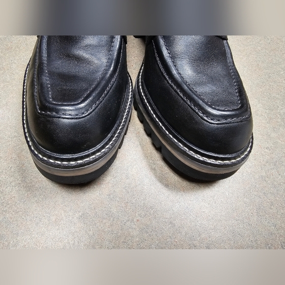 Bernardo Selma Loafer Chunky Lug Sole Slip On Black Leather Size 9.5 - Picture 7 of 13